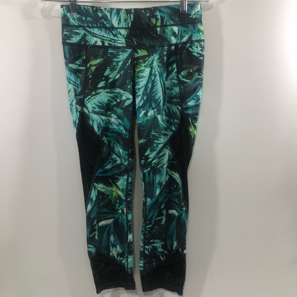 Athleta Green Blue High Rise Leggings